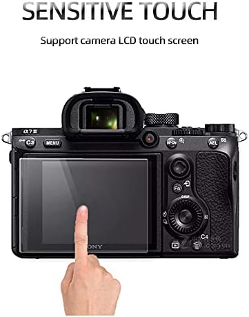 מגן מסך זכוכית מחוסמת 3 חבילות עם סרט LCD עליון תואם ל- Canon EOS 70D 80D 90D מצלמה דיגיטלית [0.25 ממ 2.5D High